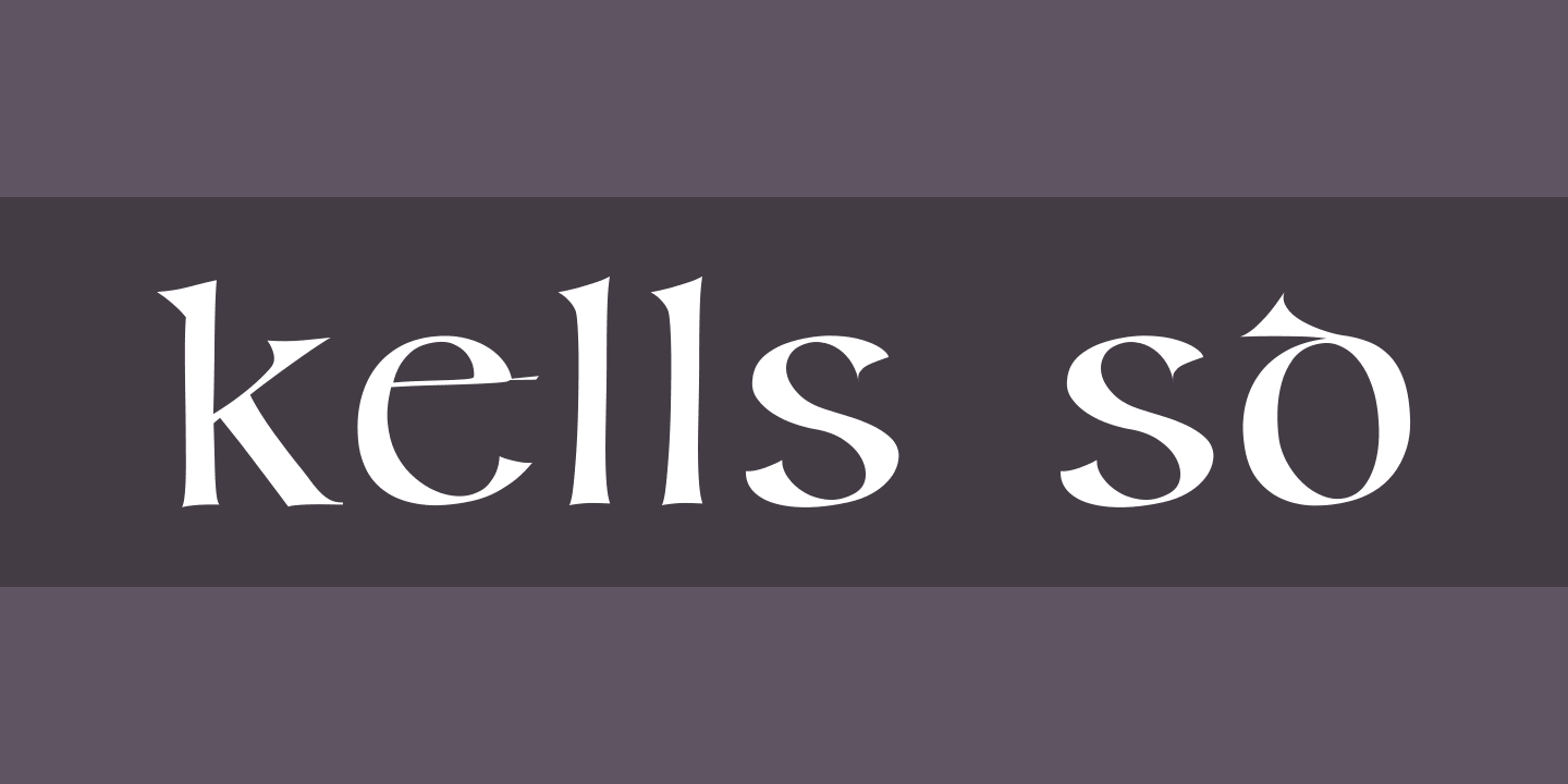 Beispiel einer Kells SD Regular-Schriftart